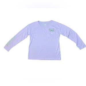 Max & Olivia Lavender Long Sleeve Sleep Top koala pocket
